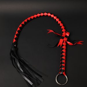 Braided Faux Leather Snake Whip