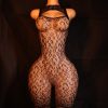 Curve Sculpt-One-Size High-Stretch Contour Mesh Bodysuit