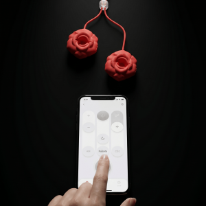 Smart App-Controlled "Midnight Rose" Vibrating Nipple Clamps