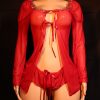 Open Front Sheer Mesh Dream Set