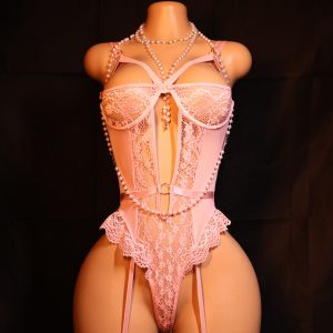 Baby Doll Lace Bodysuit with Garter
