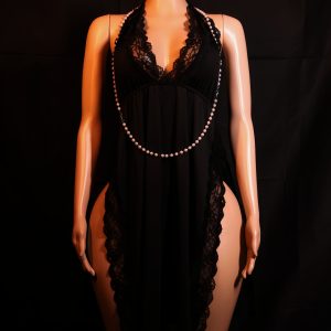 Midnight Bare Back Slip Gown