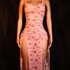 Flora Stitch Mesh Mermaid Dress