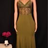 Cheongsam Lace Slip with Open Back